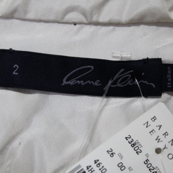 Anne Klein Off White Silk Snap Button Jacket - Picture 4 of 6